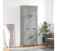 vidaXL Highboard Sideboard Cupboard Side Cabinet Concrete Grey Engineered Wood