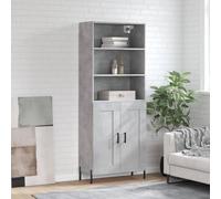 (concrete grey, 2 wood doors) vidaXL Highboard Sideboard Storage Cabinet Home Side Cabinet Engineered Wood