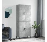 vidaXL Highboard Concrete Grey 69.5x34x180 cm Engineered Wood