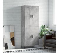 vidaXL Highboard Concrete Grey 69.5x34x180 cm Engineered Wood