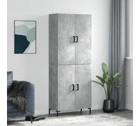 vidaXL Highboard Concrete Grey 69.5x34x180 cm Engineered Wood