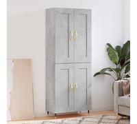 vidaXL Highboard Concrete Grey 69.5x34x180 cm Engineered Wood