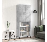 vidaXL Highboard Concrete Grey 69.5x34x180 cm Engineered Wood