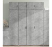 vidaXL Highboard Concrete Grey 80x42.5x185 cm Engineered Wood