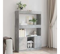 vidaXL Highboard Concrete Grey 92x33x140 cm Engineered Wood