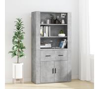 (concrete grey) vidaXL Highboard Engineered Wood Sideboard Storage Cupboard Multi Colours