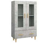 vidaXL Highboard Concrete Grey Engineered Wood Tall Cabinet Cupboard Sideboard