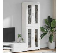 VidaXL Highboard FLORIN 60 X 35 X 182 Cm White Engineered Wood