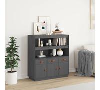 vidaXL Highboard Grey 100x40x108.5 cm Solid Wood Pine UK NEW