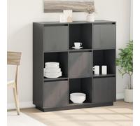 vidaXL Highboard Grey 110.5x35x117 cm Solid Wood Pine