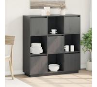 (grey) vidaXL Solid Wood Pine Highboard Wooden Buffet Cabinet Sideboard Multi Colours