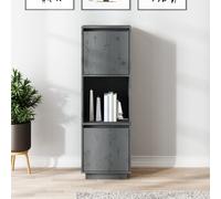 (grey) vidaXL Solid Wood Pine Highboard Indoor Wooden Console Cabinet Multi Colours