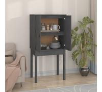Vidaxl Highboard Grey 60X40X120 Cm Solid Wood Pine, Grey