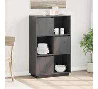 vidaXL Highboard Grey 74x35x117 cm Solid Wood Pine LSO UK