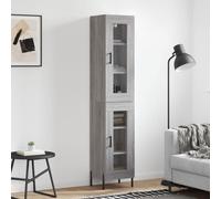 vidaXL Highboard Grey Sonoma 34.5x34x180 cm Engineered Wood, Grey