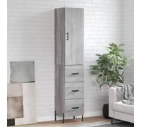 (grey sonoma) vidaXL Highboard Sideboard Storage Cabinet Side Cabinet White Engineered Wood