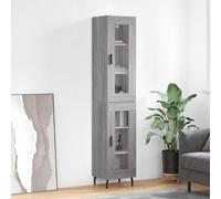 Highboard Grey Sonoma 34.5x34x180 cm Engineered Wood