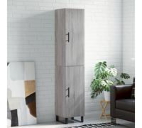 vidaXL Highboard Grey Sonoma 34.5x34x180 cm Engineered Wood, Grey