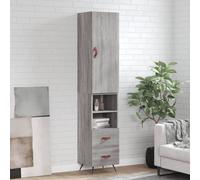 (grey sonoma, 2 drawers 2 shelves) vidaXL Highboard Sideboard Tall Storage Cabinet Side Cabinet Engineered Wood