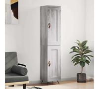 vidaXL Highboard Grey Sonoma 34.5x34x180 cm Engineered Wood
