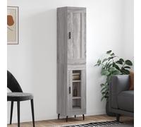 vidaXL Highboard Grey Sonoma 34.5x34x180 cm Engineered Wood, Grey