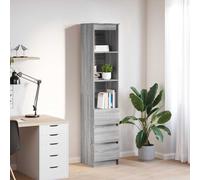 vidaXL Highboard Grey Sonoma 37.5x35x180 cm Engineered Wood