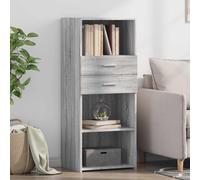 vidaXL Highboard Grey Sonoma 50x42.5x124 cm Engineered Wood
