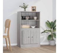 (grey sonoma) vidaXL Highboard High Sideboard Side Cabinet Storgae Cupboard Engineered Wood