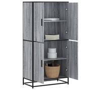 vidaXL Highboard Grey Sonoma 68x35x139 cm Engineered Wood