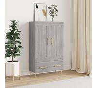 vidaXL Highboard Grey Sonoma 69.5x31x115 cm Engineered Wood