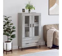 vidaXL Highboard Grey Sonoma 69.5x31x115 cm Engineered Wood