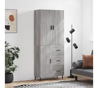 (grey sonoma, 1 door 3 drawers) vidaXL Highboard Sideboard Storage Cabinet Side Cabinet White Engineered Wood