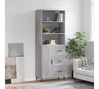 Highboard Grey Sonoma 69.5x34x180 cm Engineered Wood