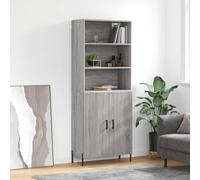 vidaXL Highboard Grey Sonoma 69.5x34x180 cm Engineered Wood