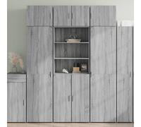 vidaXL Highboard - Grey Sonoma, Engineered Wood, 70x42.5x185 cm - Spacious Storage, Modern Design - Ideal for Living Room, Bedroom, Hallway