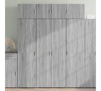 vidaXL Highboard Grey Sonoma 80x42.5x185 cm Engineered Wood