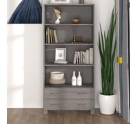 vidaXL Highboard HAMAR Solid Wood Pine Light Grey UK NEW