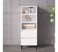 vidaXL Highboard High Gloss White 40x36x110 cm Engineered Wood 01 UK HOT