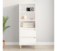 Vidaxl Highboard High Gloss White 40X36X110 Cm Engineered Wood