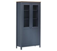 vidaXL Solid Wood Pine Highboard Hill Grey Wooden Storage Shelf Book Cabinet