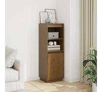 vidaXL Highboard Honey Brown 37x34x110 cm Solid Wood Pine
