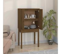 vidaXL Highboard Honey Brown 60x40x120 cm Solid Wood Pine UK HOT