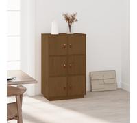 vidaXL Highboard Honey Brown 67x40x108.5 cm Solid Wood Pine