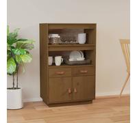 (Honey brown) vidaXL Solid Wood Pine Highboard Wooden Buffet Cabinet Cupboard Multi Colours