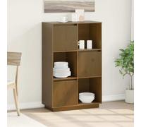 vidaXL Highboard Honey Brown 74x35x117 cm Solid Wood Pine UK