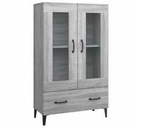vidaXL Highboard in Grey Sonoma with Engineered Wood Material - 70x31x115cm - Multi-Compartment Storage with Drawer - Easy Assembly with Wall Attachment Device - Fits in Living Room and Bedroom
