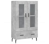 (concrete grey) vidaXL Highboard Sideboard Cupboard Side Cabinet Brown Oak Engineered Wood