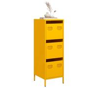 vidaXL Highboard Mustard Yellow 39x35x103.5 cm Steel