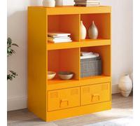 vidaXL Highboard Mustard Yellow 67x39x95 cm Steel