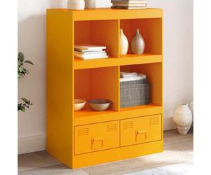 Vidaxl Highboard Mustard Yellow 67X39X95 Cm Steel